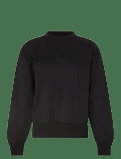 Kvinnor Calvin Klein Sweatshirts|LS PREMIUM TERRY EMBLEM LOGO CRE - Sweatshirts