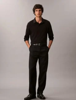 Calvin Klein LS SUPIMA COTTON SOLID POLO - Långärmade pikéer| Pikéer