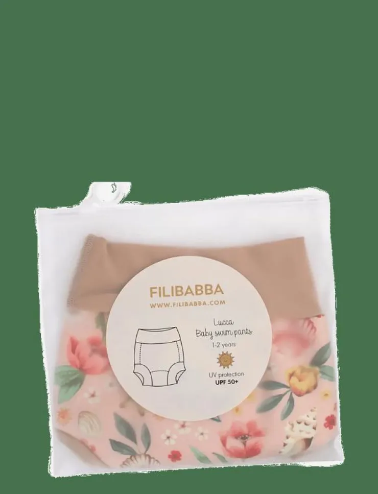 Barn Filibabba Badkläder|Lucca – Blebadebukser 1-2 år – Ocean Blossom - Badblöja