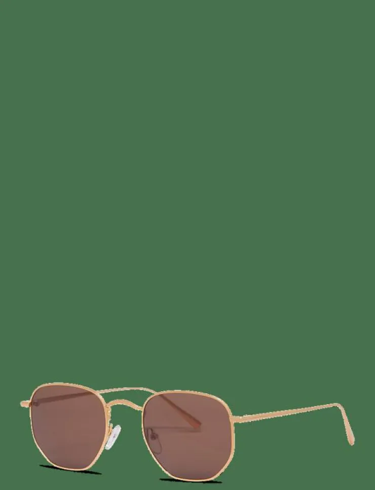 Corlin Eyewear Lucca Gold Brown - Round Frame| Solglasögon