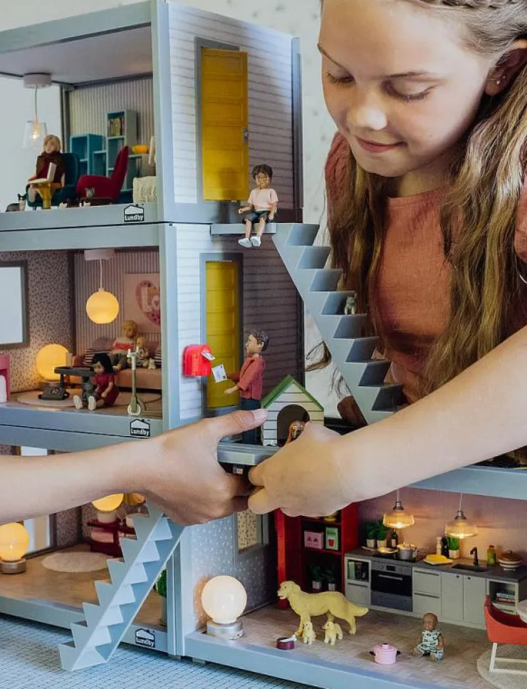Lundby HUNDFAMILJ - Tillbehör till dockhus|Barn Dockor & Tillbehör