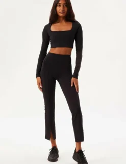 Kvinnor Girlfriend Collective Tights|Leggings & Tights|Luxe Split Hem Legging - Leggings