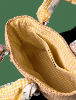 Barn Ralph Lauren Kids Väskor|Madras-Trim Raffia Bag - Axelremsväska