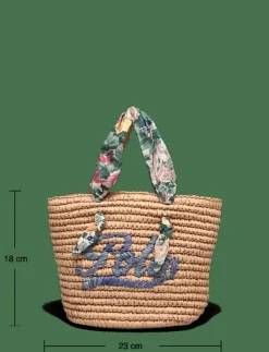 Barn Ralph Lauren Kids Väskor|Madras-Trim Raffia Bag - Axelremsväska