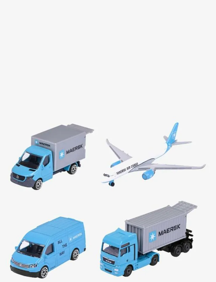 Majorette Maersk 4-Pack Presentförpackning - Lastbilar|Barn Leksaksfordon & Bilar