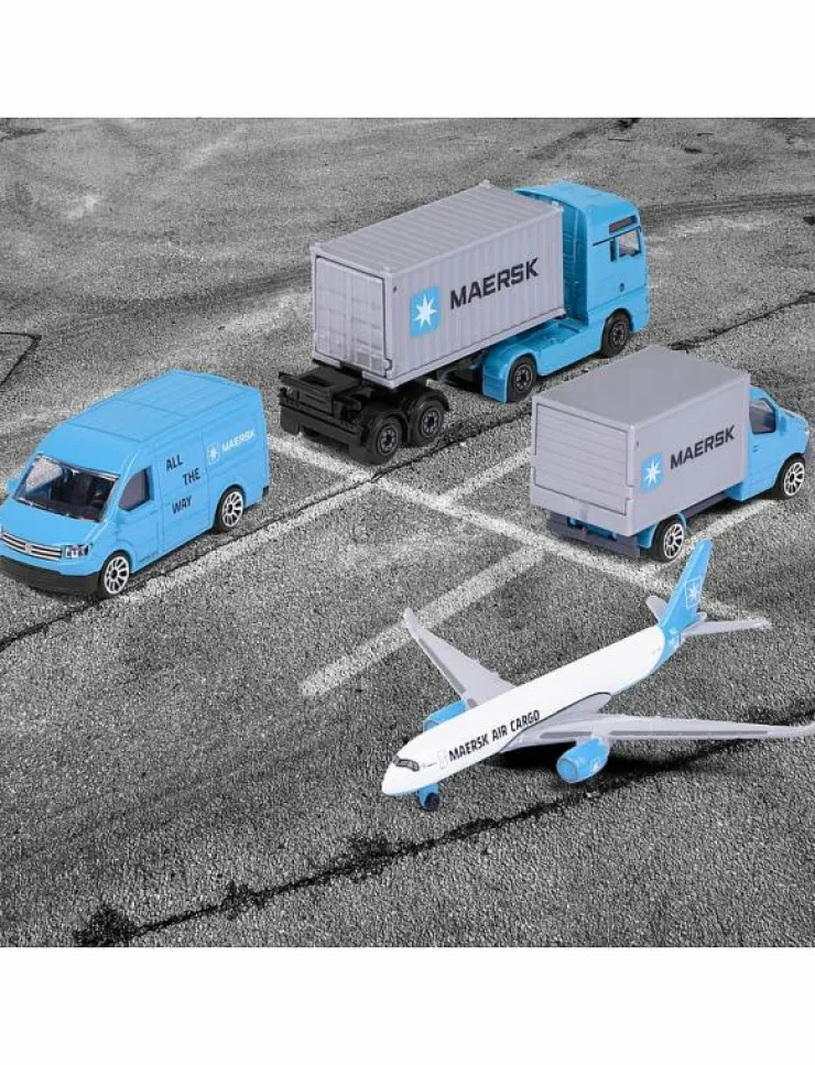 Majorette Maersk 4-Pack Presentförpackning - Lastbilar|Barn Leksaksfordon & Bilar