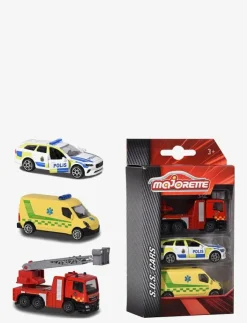 Barn Majorette Leksaker|Leksaker|3-Pack Svenska Utryckningsfordon - Leksaksfordon