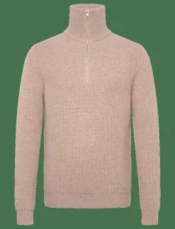 Davida Cashmere Stickat|Man Chunky Rib Half Zip - Stickat