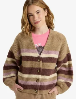 Kvinnor Roxy Sweatshirts|MARBLE TILES STRIPE - Stickat