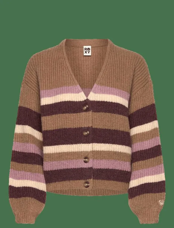 Kvinnor Roxy Sweatshirts|MARBLE TILES STRIPE - Stickat