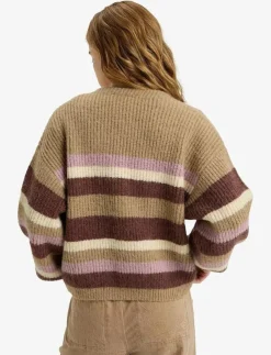Kvinnor Roxy Sweatshirts|MARBLE TILES STRIPE - Stickat