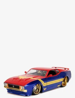 Barn Jada Toys Leksaksfordon & Bilar|Marvel Captain Marvel 1973 Ford Mustang Mach med Figur 1:24 - Leksaksbil