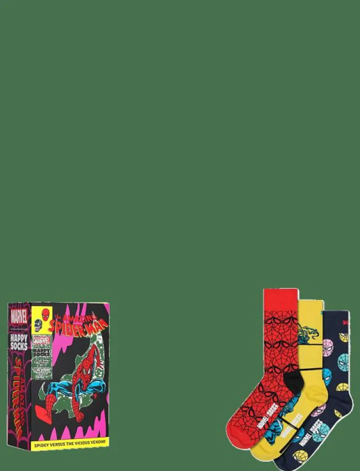 Happy Socks Strumpor|MARVEL™ Spider-Man 3-Pack Socks Gift Set - Vanliga strumpor