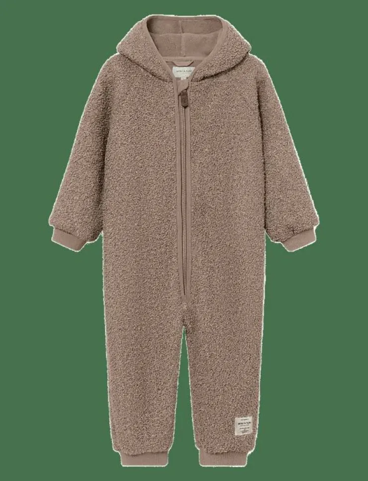 MINI A TURE MATADEL teddyfleece jumpsuit. GRS - Långärmad bodysuit|Barn Bodysuits
