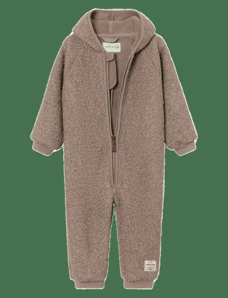 MINI A TURE MATADEL teddyfleece jumpsuit. GRS - Långärmad bodysuit|Barn Bodysuits