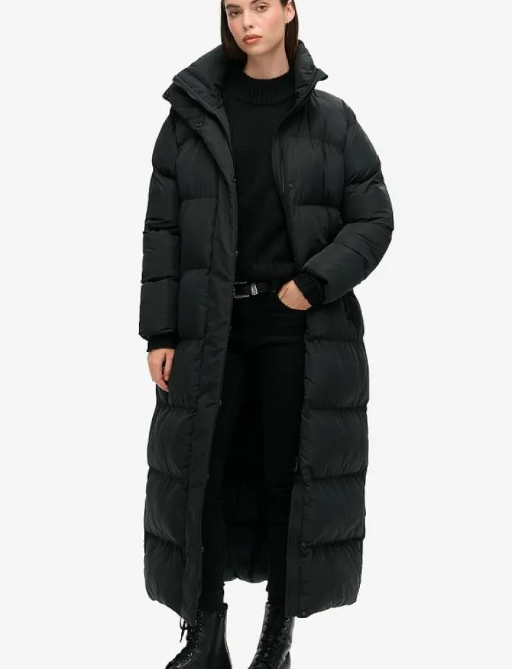 Superdry MAXI LONGLINE PUFFER JACKET - Dunkappor|Kvinnor Jackor & Kappor