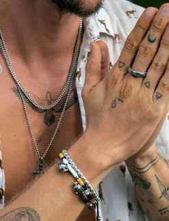 Nialaya Smycken|Men's Squared Chain - Halsband