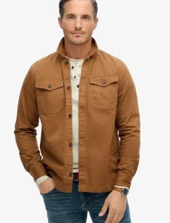 Superdry MERCHANT HERRINGBONE OVERSHIRT - Jackor & rockar| Kläder|Overshirts