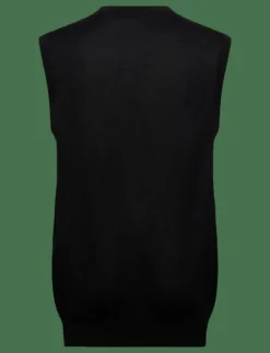 Lyle & Scott Sport Sweatshirts|Merino Blend Knitted V-Neck Vest - Stickat