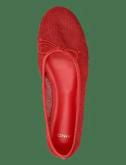 Kvinnor Mango Ballerinaskor|Mesh ballerina flats with bow - Ballerinas
