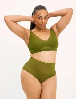 Kvinnor Understatement Underwear Trosor|Mesh Highwaist Briefs - Trosor