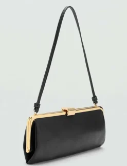 Mango Metallic clutch handbag - Handväskor|Kvinnor Kuvertväskor|Handväskor
