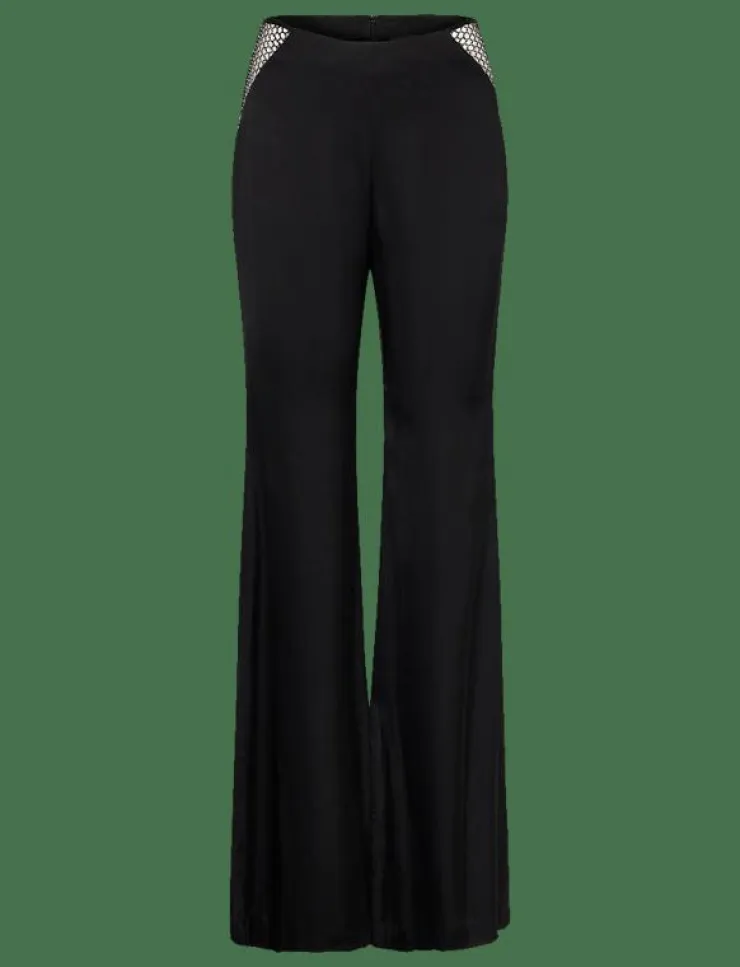 Kvinnor ROTATE Birger Christensen Byxor|MID WAIST FLARED PANTS - Utsvängda byxor