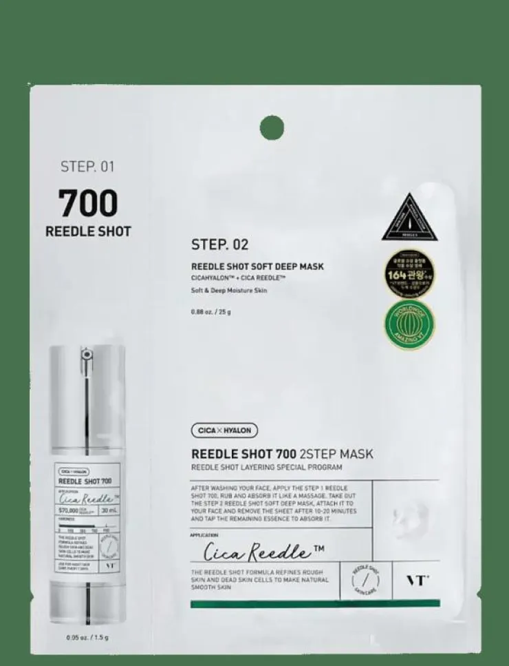 VT Cosmetics Mild Reedle Shot 700 2-Step Mask - Återfuktande mask|Kvinnor Hudvård