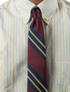 AN IVY Slipsar & Accessoarer|Miles Striped Silk Tie - Slipsar