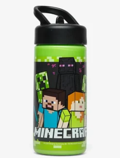 Euromic MINECRAFT, Water bottle with straw - Matdags|Barn Vattenflaskor