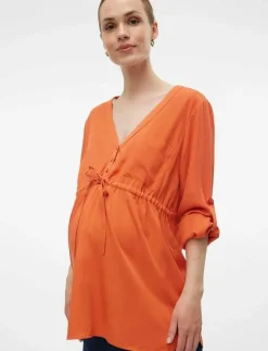 Mamalicious MLALICIA LIA L/S WO TOP 2F A. - Långärmade blusar|Kvinnor Mammakläder