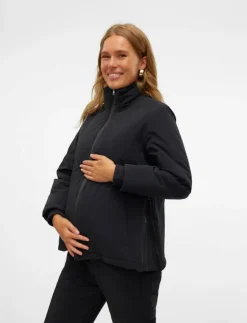 Kvinnor Mamalicious Mammakläder|Sweatshirts|MLBELLA 2IN1 ZIPPY SIDE JACKET - Mellanlager