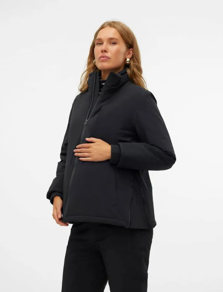 Kvinnor Mamalicious Mammakläder|Sweatshirts|MLBELLA 2IN1 ZIPPY SIDE JACKET - Mellanlager