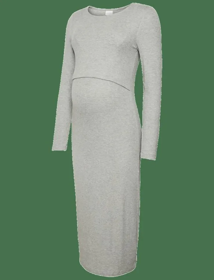 Kvinnor Mamalicious Mammakläder|MLBRYNNA JUNE LS JRS MIDI DRESS 2F NOOS - Fodralklänningar