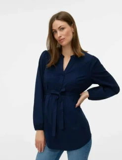 Mamalicious MLELVA LIA L/S WO TOP 2F - Långärmade blusar|Kvinnor Mammakläder