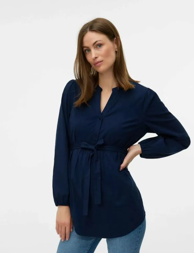 Mamalicious MLELVA LIA L/S WO TOP 2F - Långärmade blusar|Kvinnor Mammakläder