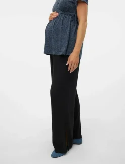 Kvinnor Mamalicious Mammakläder|MLFREDERIKKE WIDE SLIT JRS PANTS HW - Joggers