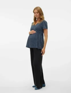 Kvinnor Mamalicious Mammakläder|MLFREDERIKKE WIDE SLIT JRS PANTS HW - Joggers