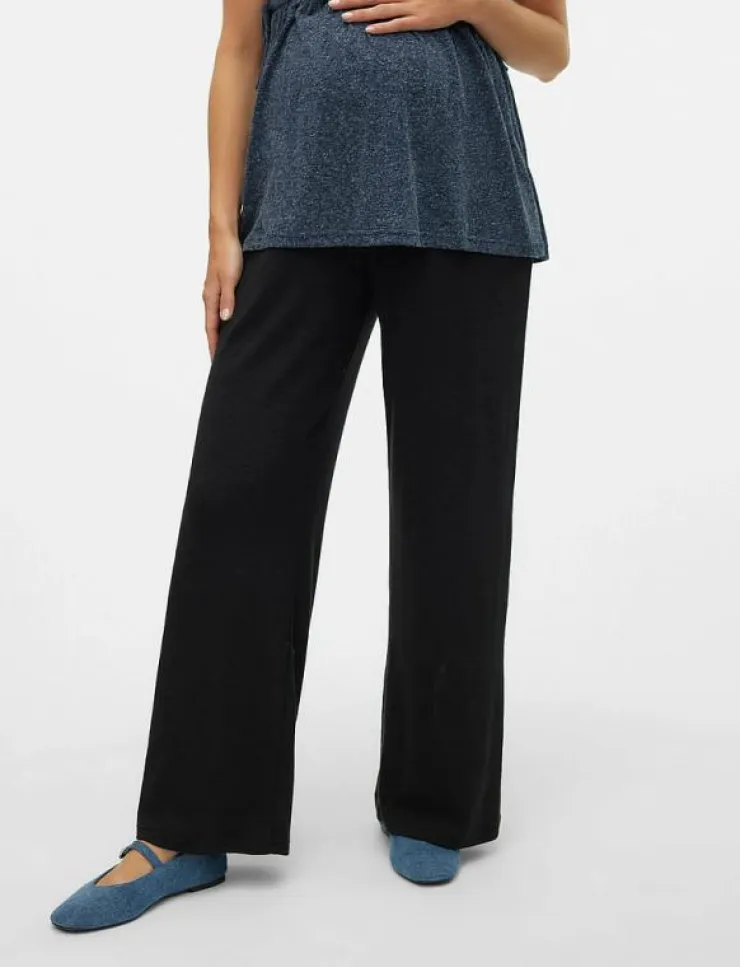 Kvinnor Mamalicious Mammakläder|MLFREDERIKKE WIDE SLIT JRS PANTS HW - Joggers