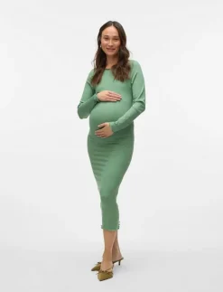 Mamalicious MLFREYA LS JRS MIDI DRESS - Midiklänningar|Kvinnor Mammakläder