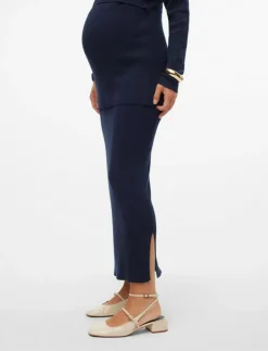 Mamalicious MLJACINA KNIT MIDI SKIRT HW - Midi kjolar|Kvinnor Mammakläder