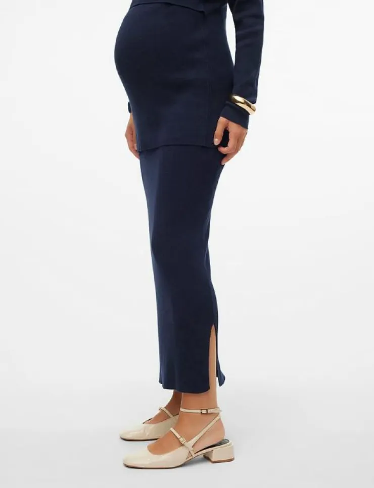 Mamalicious MLJACINA KNIT MIDI SKIRT HW - Midi kjolar|Kvinnor Mammakläder