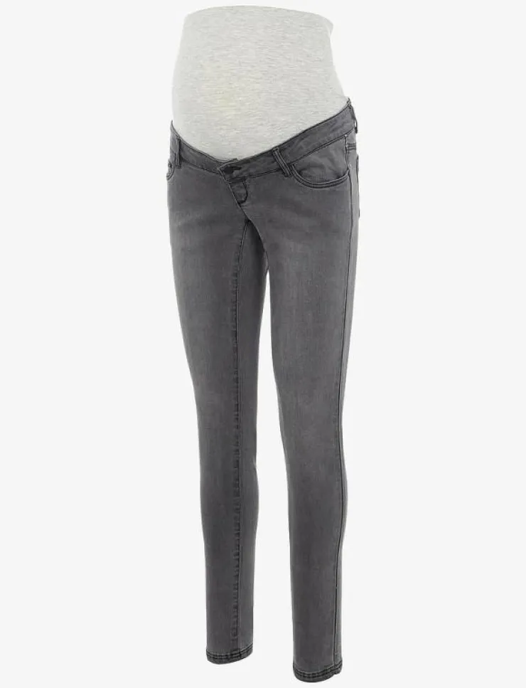 Mamalicious MLLOLA SLIM GREY JEANS - Slim jeans|Kvinnor Mammakläder
