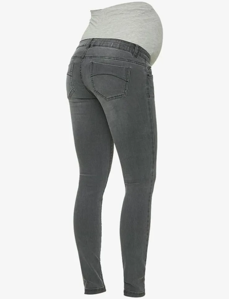 Mamalicious MLLOLA SLIM GREY JEANS - Slim jeans|Kvinnor Mammakläder