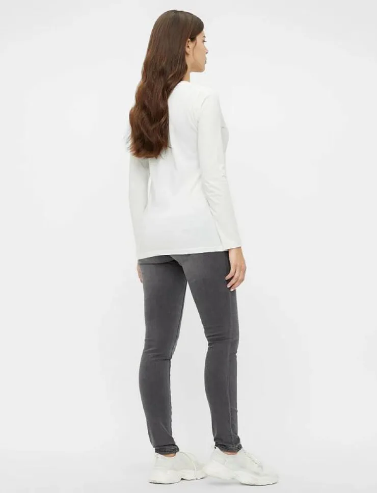 Mamalicious MLLOLA SLIM GREY JEANS - Slim jeans|Kvinnor Mammakläder