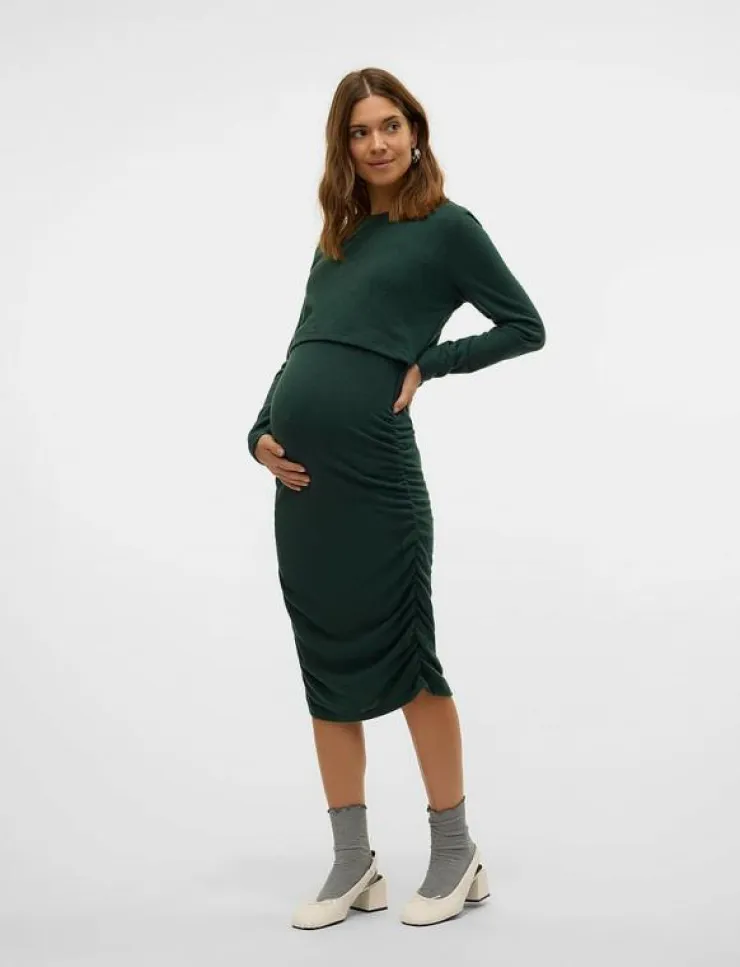 Kvinnor Mamalicious Mammakläder|MLMAJA JUNE LS JRS MIDI DRESS - Midiklänningar