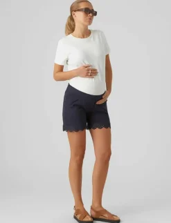 Kvinnor Mamalicious Mammakläder|Shorts|MLMAYA JRS SHORTS A. - Casual shorts