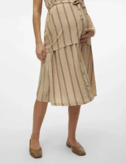 Kvinnor Mamalicious Mammakläder|MLMILA JRS UK HW SKIRT A. - Midi kjolar