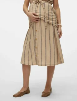 Kvinnor Mamalicious Mammakläder|MLMILA JRS UK HW SKIRT A. - Midi kjolar