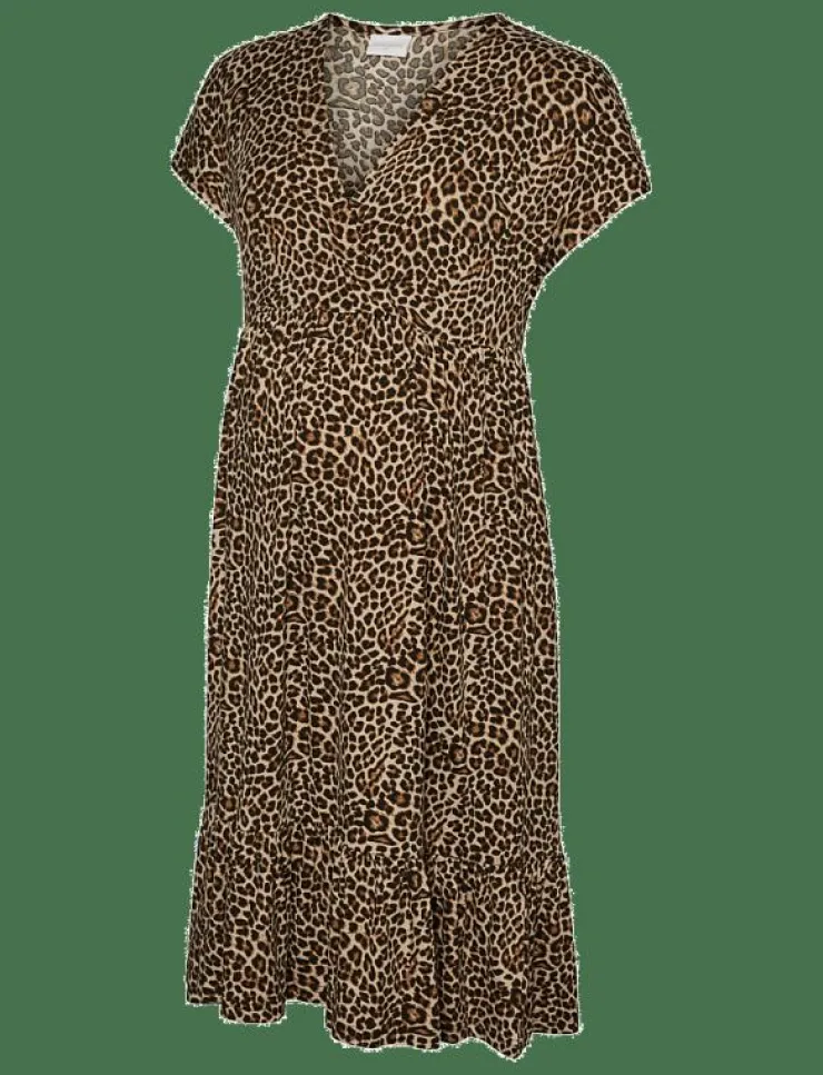 Kvinnor Mamalicious Mammakläder|MLNAIA PILAR TESS SS JRS ABK DRESS 2F - Midiklänningar